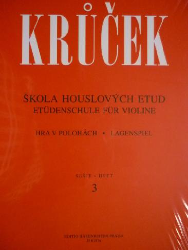 Škola houslových etud II (sešit 3 + 4) hra v polohách - Václav Kruček